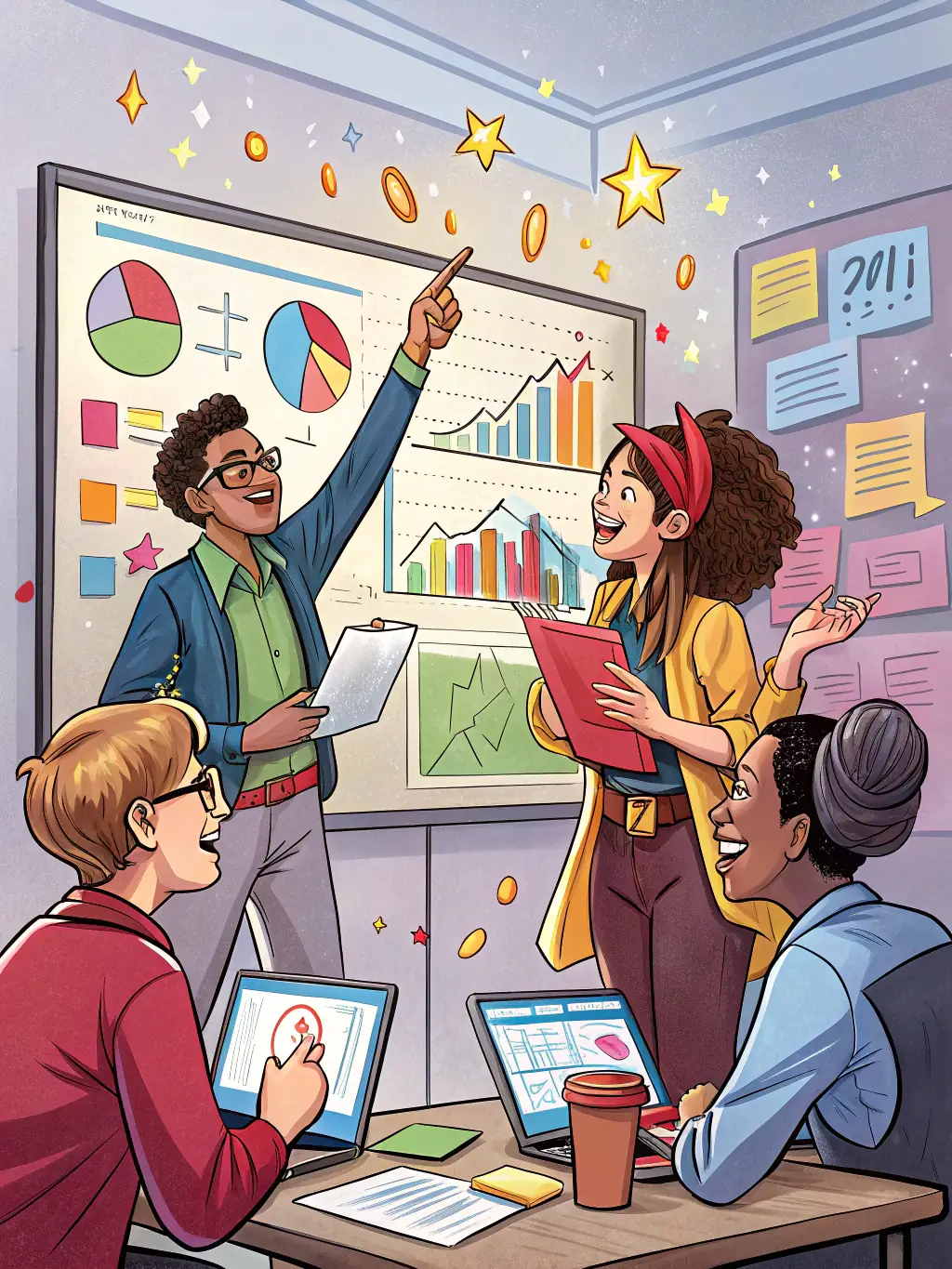 A group of business owners participating in a workshop with a facilitator explaining digital concepts, illustrating Business Technology Workshops.